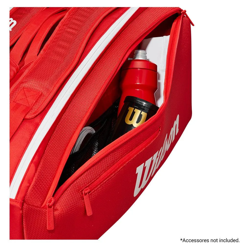 Super Tour 2025 9 Pack Tennis Bag Red