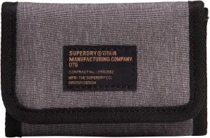 Superdry Mens Detroit Wallet, Hook And Loop Fastening, Card And Notes Slots Grey Size One Size