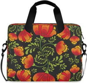 susiyo Flourish Flowers Laptop Bag 15.7 inch Briefcases for Adults Shoulder Carrying Case for Office Travel