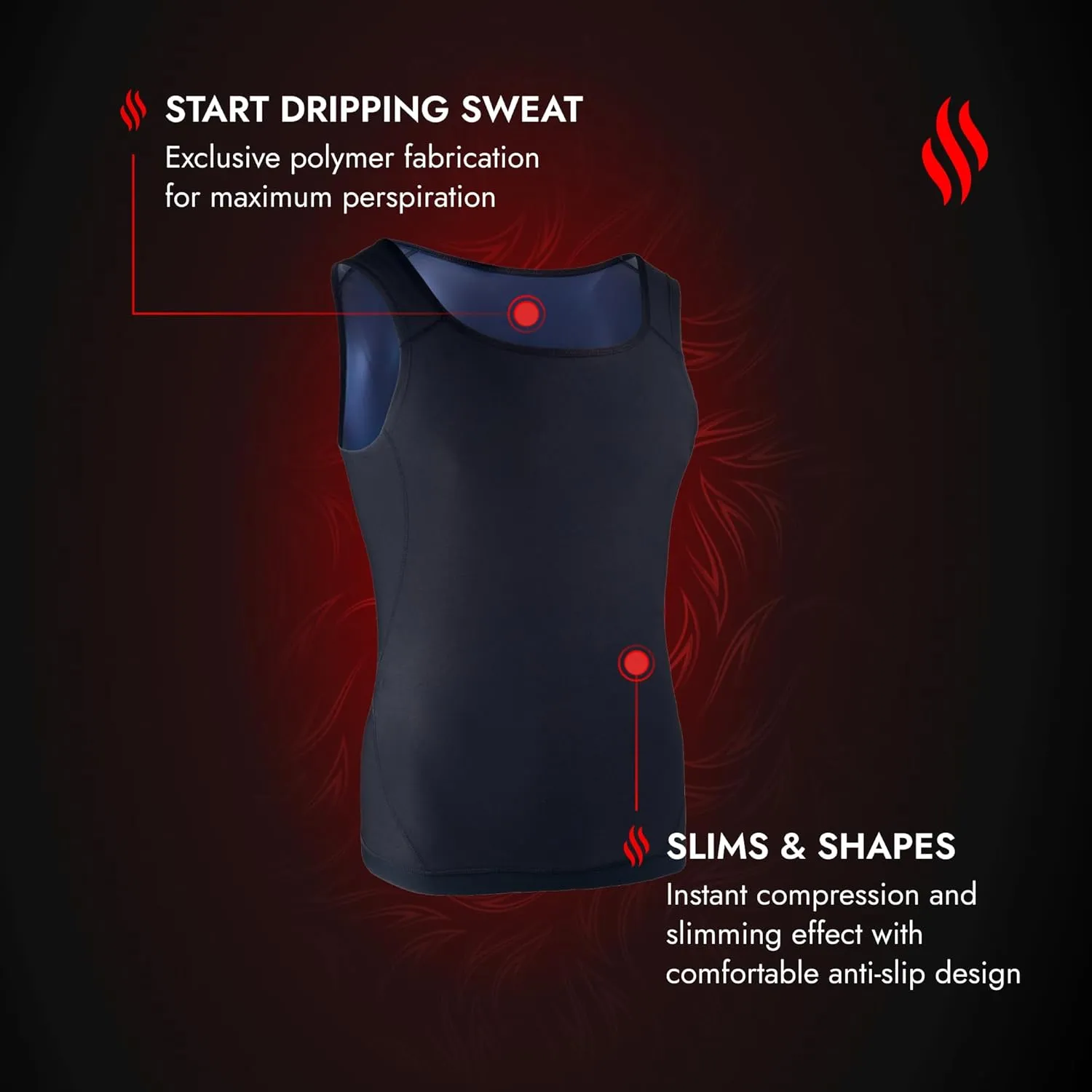 Sweat Shaper Men’s Premium Slimming Shapewear Workout Sauna Tank Top Vest
