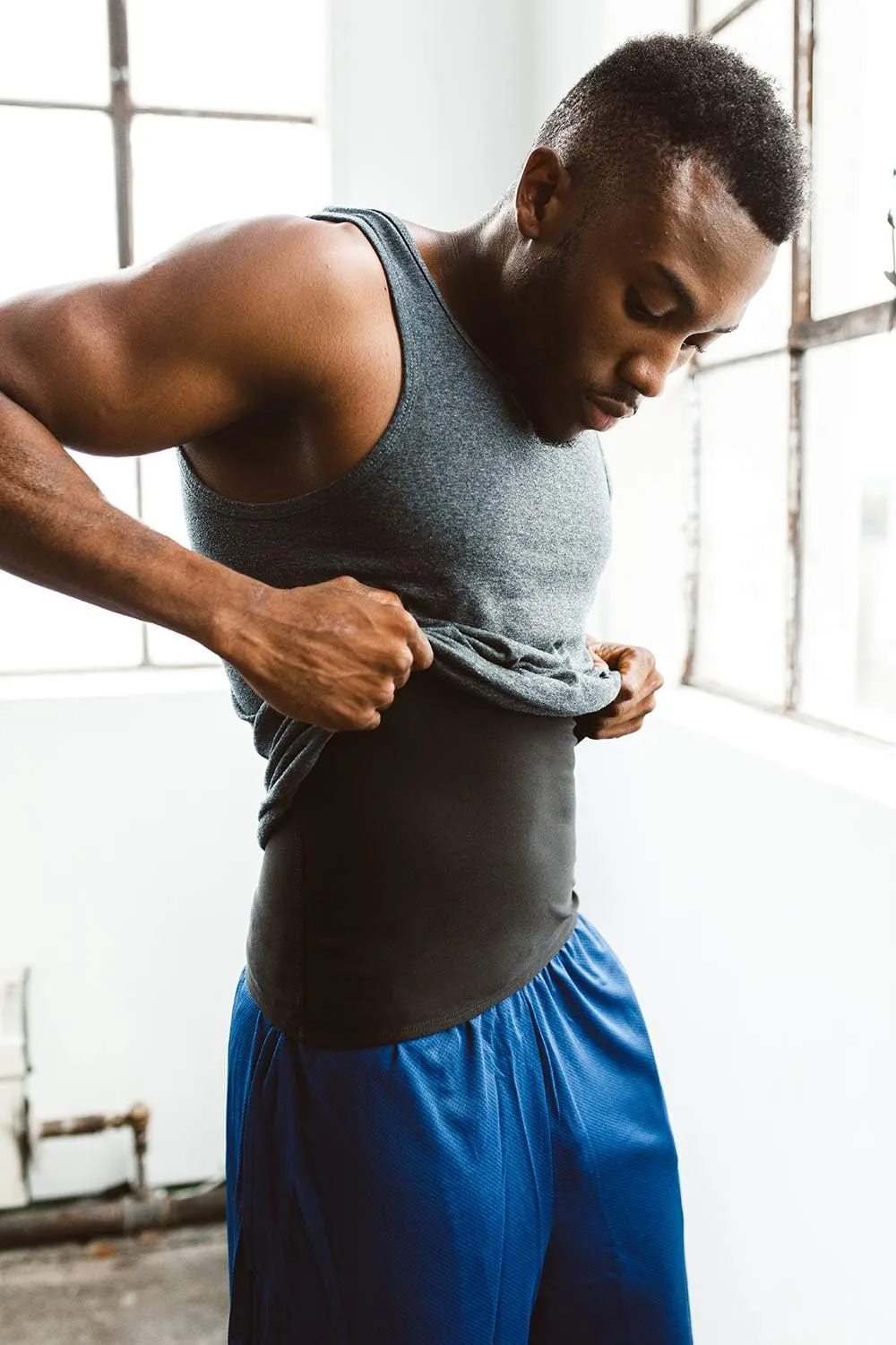 Sweat Shaper Men’s Premium Slimming Shapewear Workout Sauna Tank Top Vest