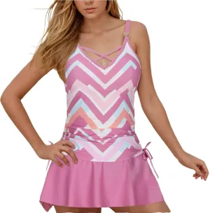 Swimsuit for Women 2024 Plus Size Two Piece Floral Print Beach Tankini Swim High Waisted Tummy Control Bathing Suits