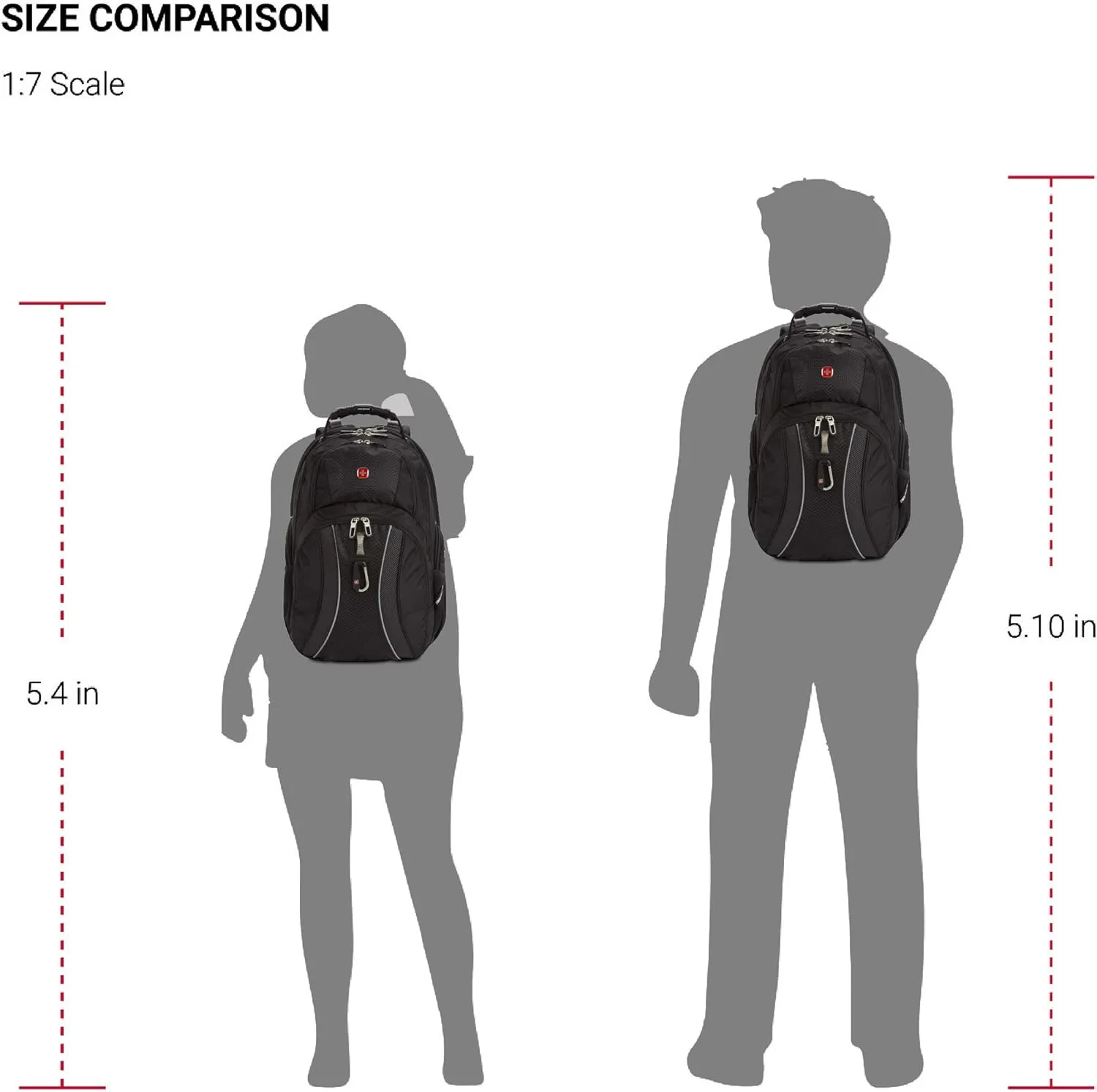 Swiss Gear SA1923 Black TSA Friendly ScanSmart Laptop Backpack - Fits Most 15 Inch Laptops and Tablets