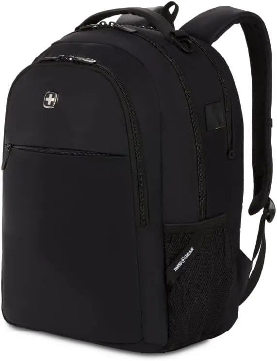 SwissGear 8136 Laptop Backpack, Black, 17.75 Inches