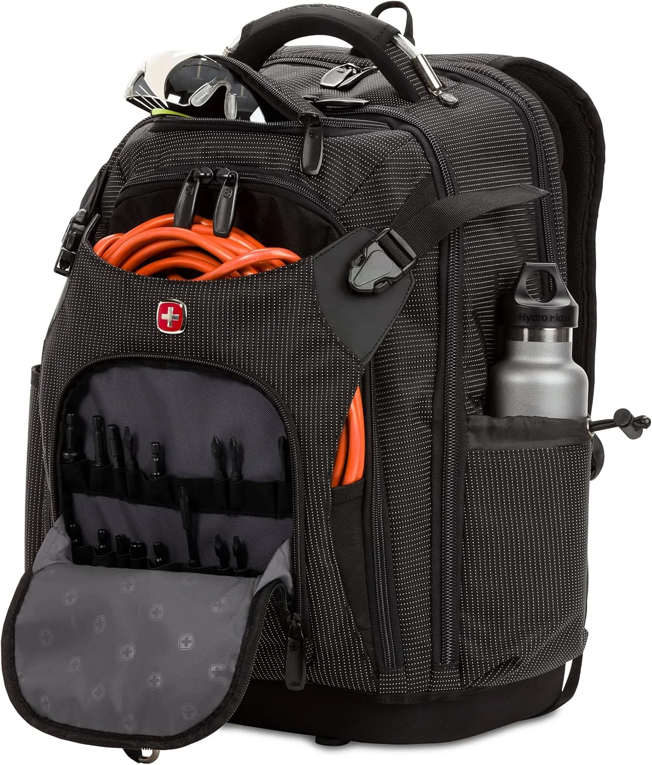 SwissGear Tool Bag Backpack, Fits Up to 17-Inch Laptop, Work Pack PRO, Black