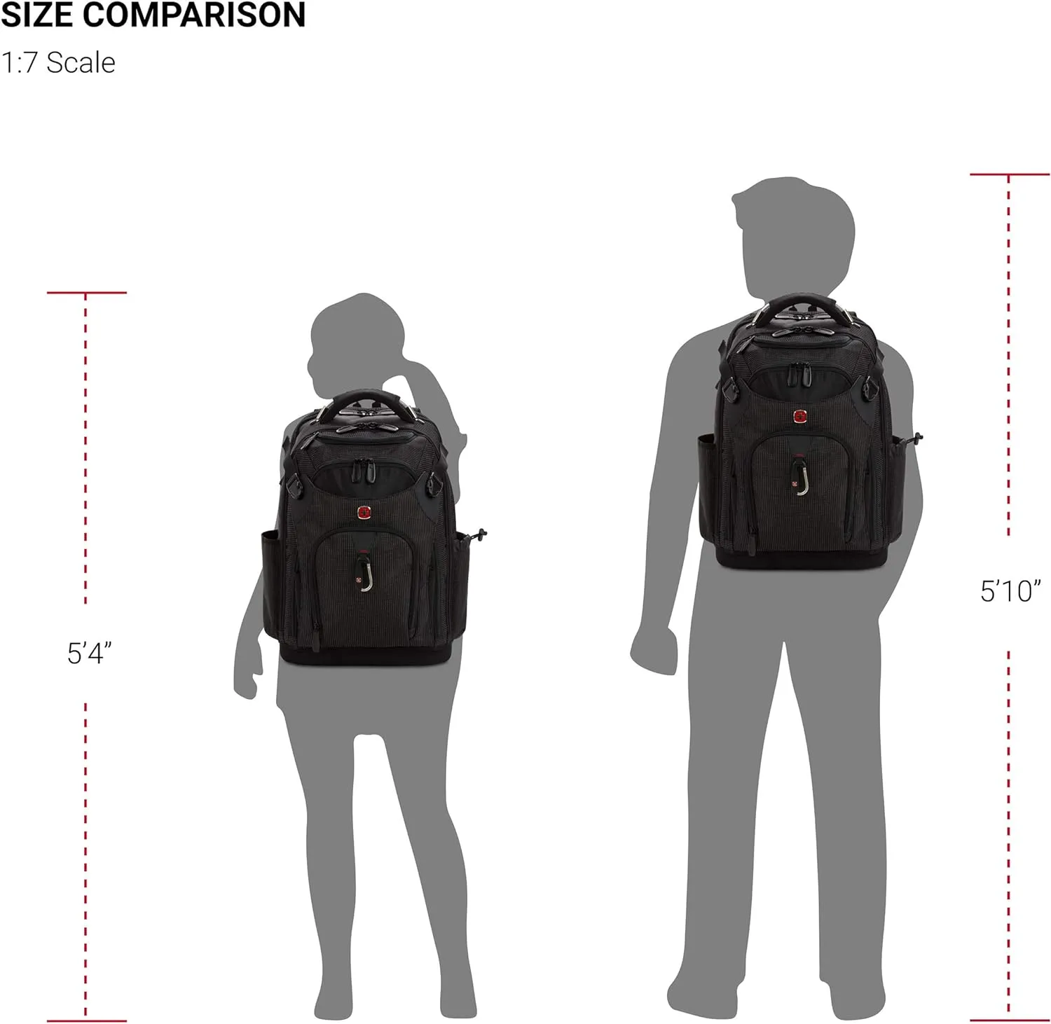 SwissGear Tool Bag Backpack, Fits Up to 17-Inch Laptop, Work Pack PRO, Black