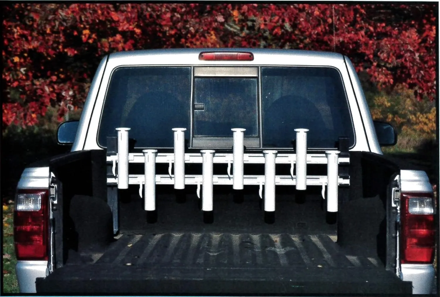 Systems Straight Rod Holder, Track-Mount PVC Rod Holder for Boats, Trucks, and Garages, Available in White and Black; Port, Starboard, and Straight