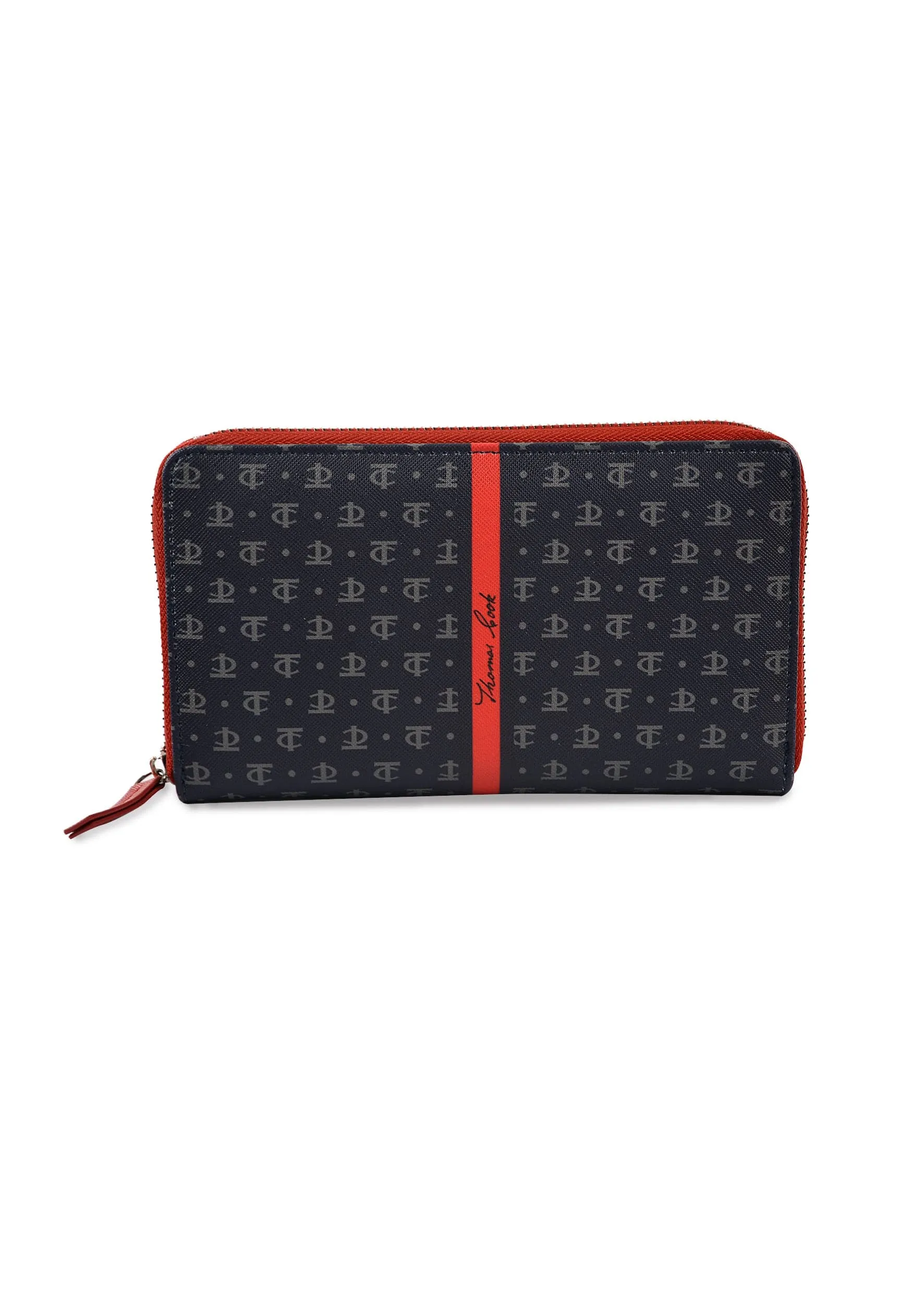 T1S2915WAL Logo Printed Wallet | Dark Navy/Red