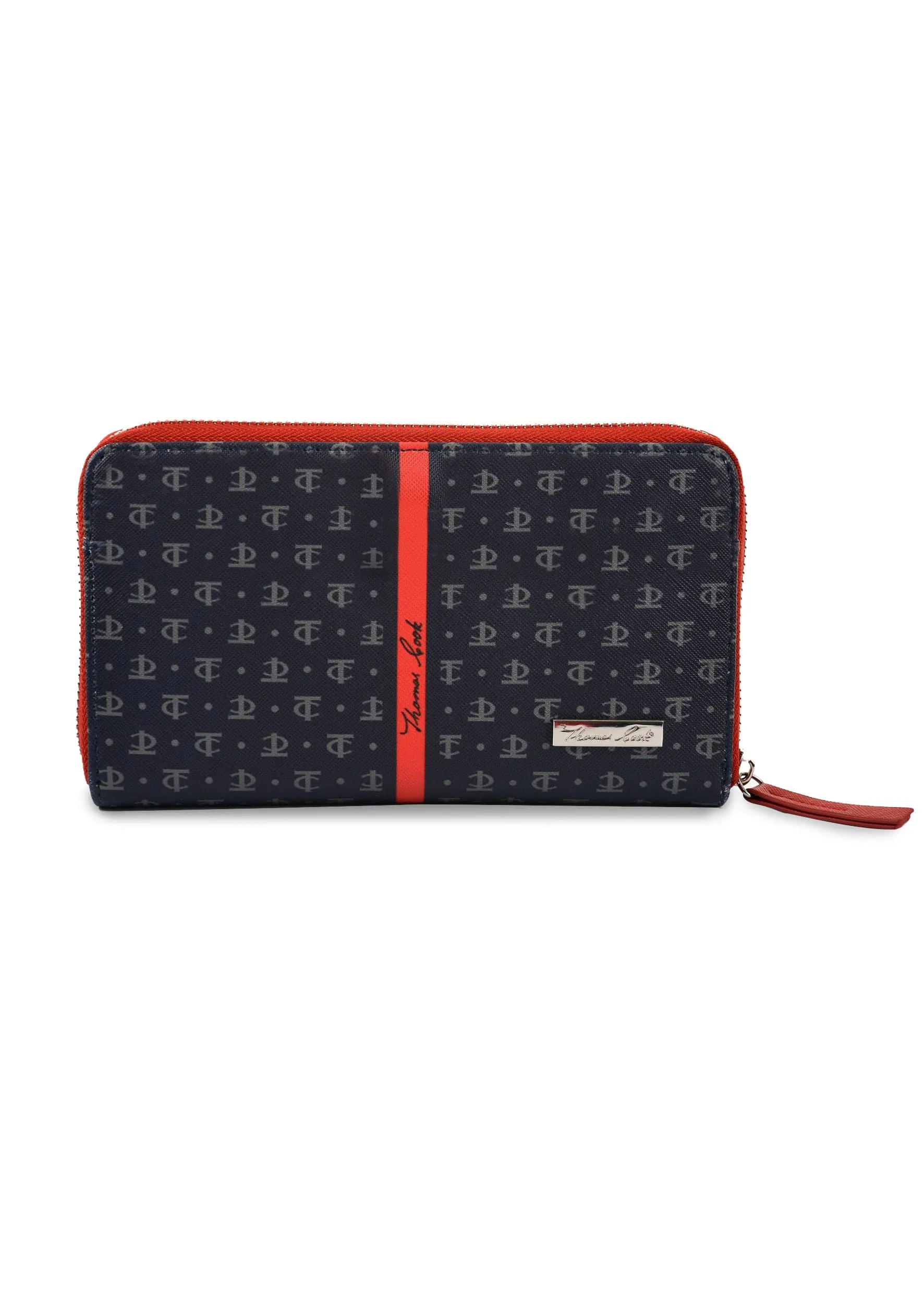 T1S2915WAL Logo Printed Wallet | Dark Navy/Red