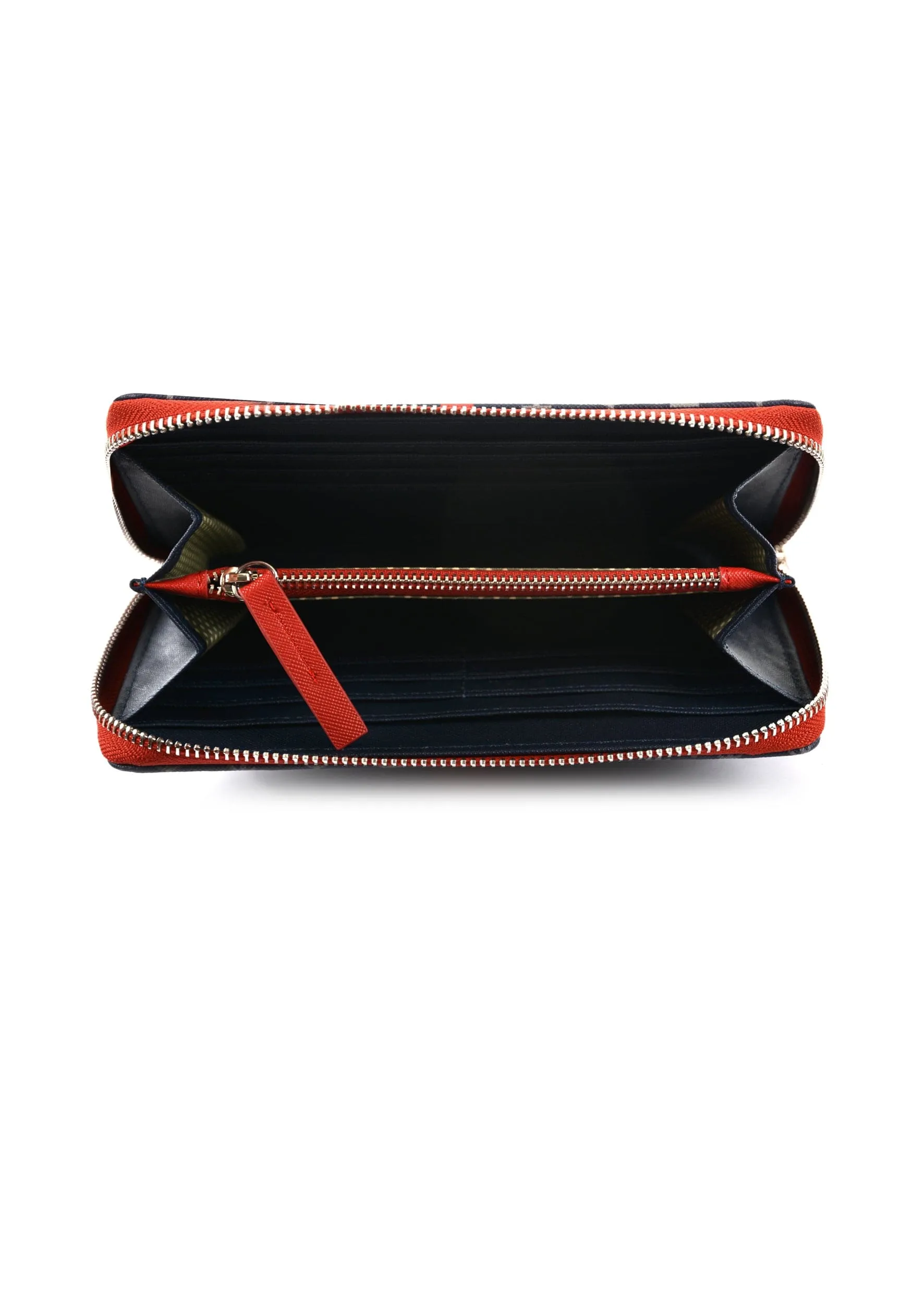 T1S2915WAL Logo Printed Wallet | Dark Navy/Red