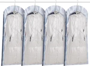 TAILI Hanging Vacuum Storages Sealer Space Saver Bags, Compression Garment Bags for Coat, Jacket, and Suit, Closet Organizer, 4 Pack Jumbo Multicolor