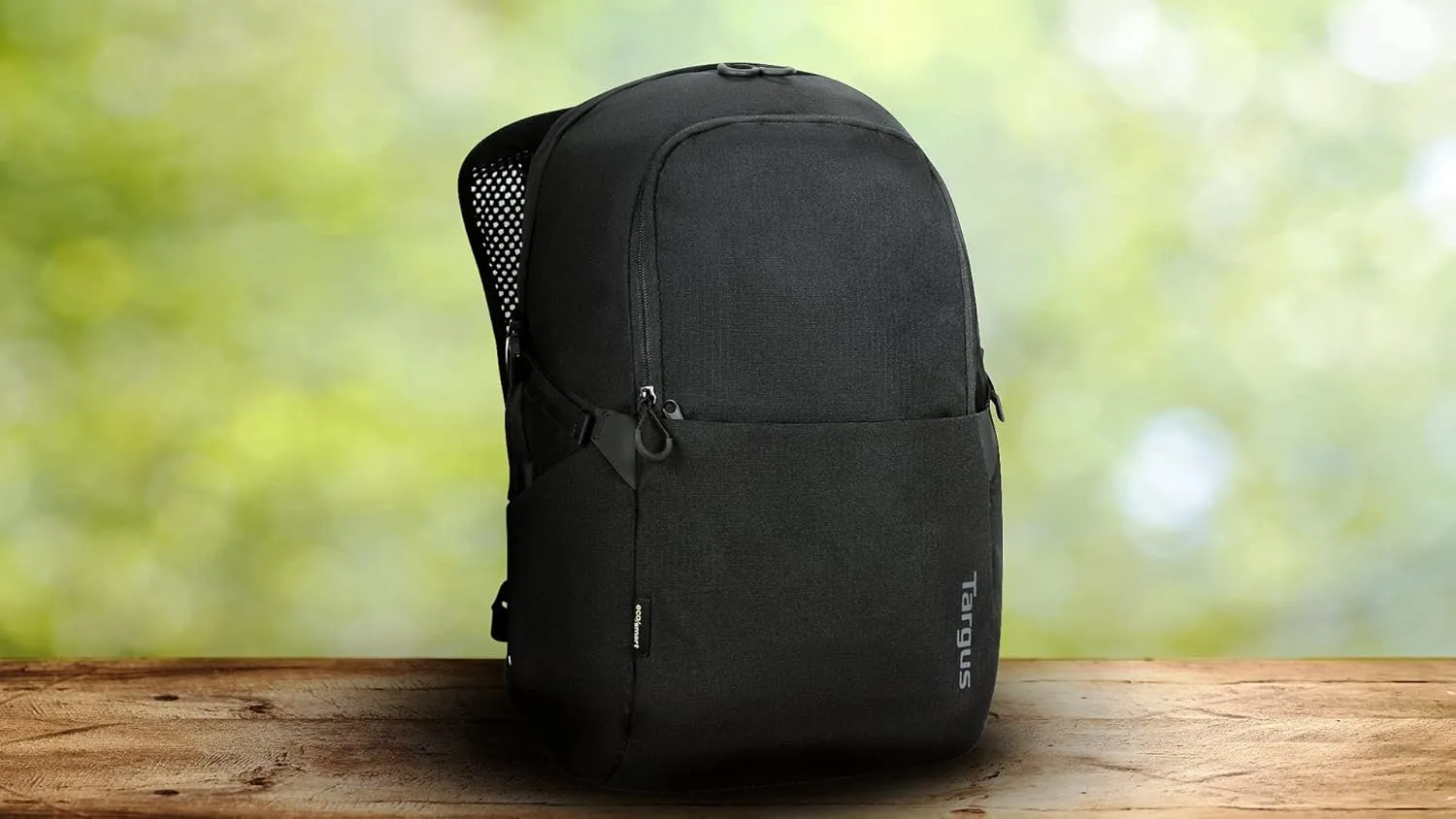 Targus Laptop Backpack Zero Waste EcoSmart Work Travel Backpack for Men Women Eco Friendly with Laptop Protection Made From 20 Recycled Water Bottles, Black (TBB641GL)
