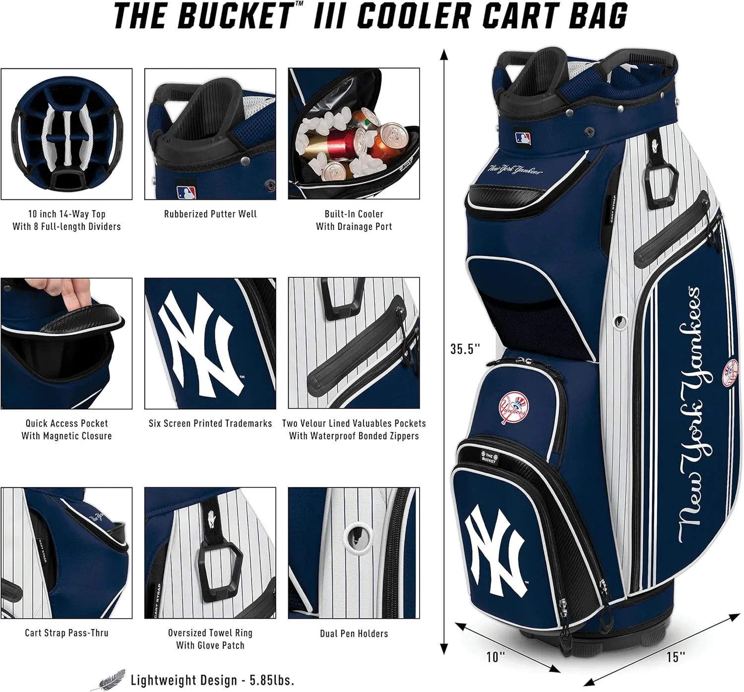 Team Effort MLB The Bucket III Cooler Cart Golf Bag