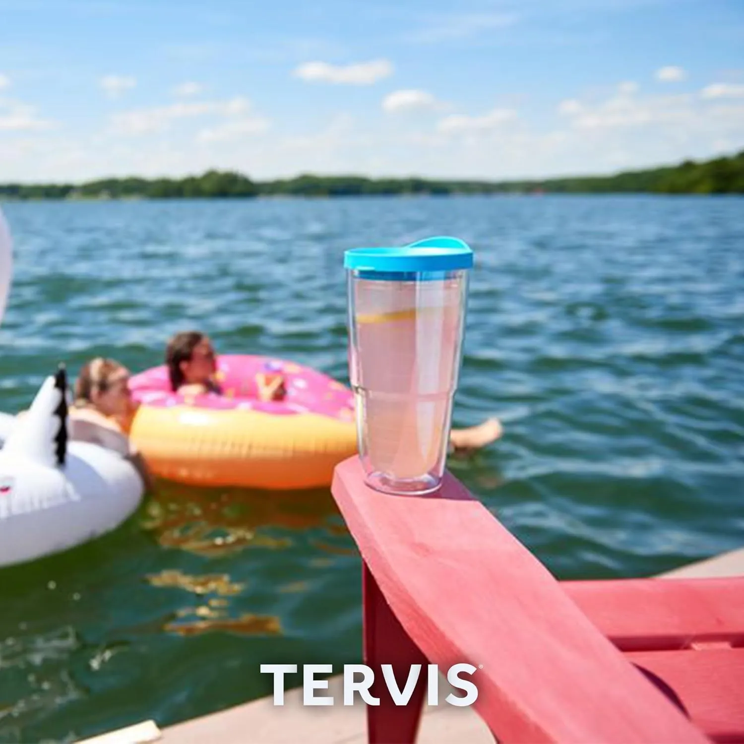 Tervis 1319373 Margaritaville - Kissed By Sun Insulated Tumbler with Wrap and Lid 24 oz - Tritan Clear