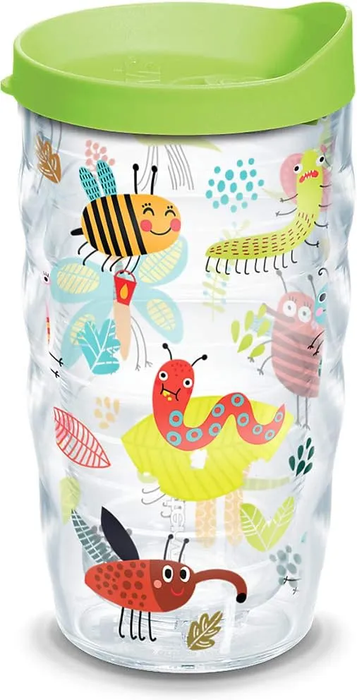 Tervis Cool Bugs Made in USA Double Walled Insulated Tumbler Cup Keeps Drinks Cold & Hot, 10oz Wavy, Classic