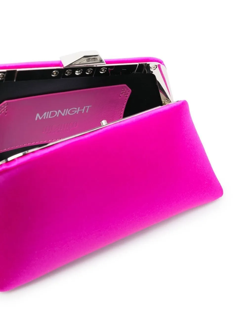 The Attico Midnight Satin Clutch Bag
