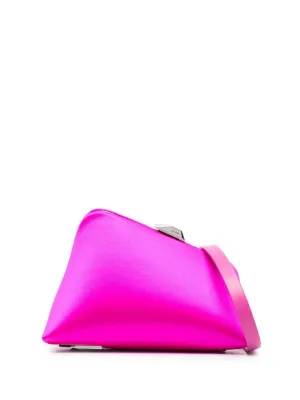The Attico Midnight Satin Clutch Bag