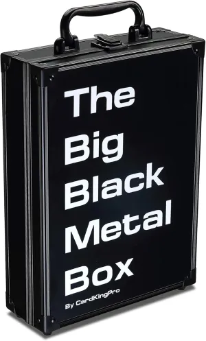 The Big Black Metal Box (PRO Edition) | Case Is Compatible With Magic The Gathering, MTG, All Standard Card Games (Game Not Included) | Includes 8 Dividers | Fits up to 2000 Loose Unsleeved Cards