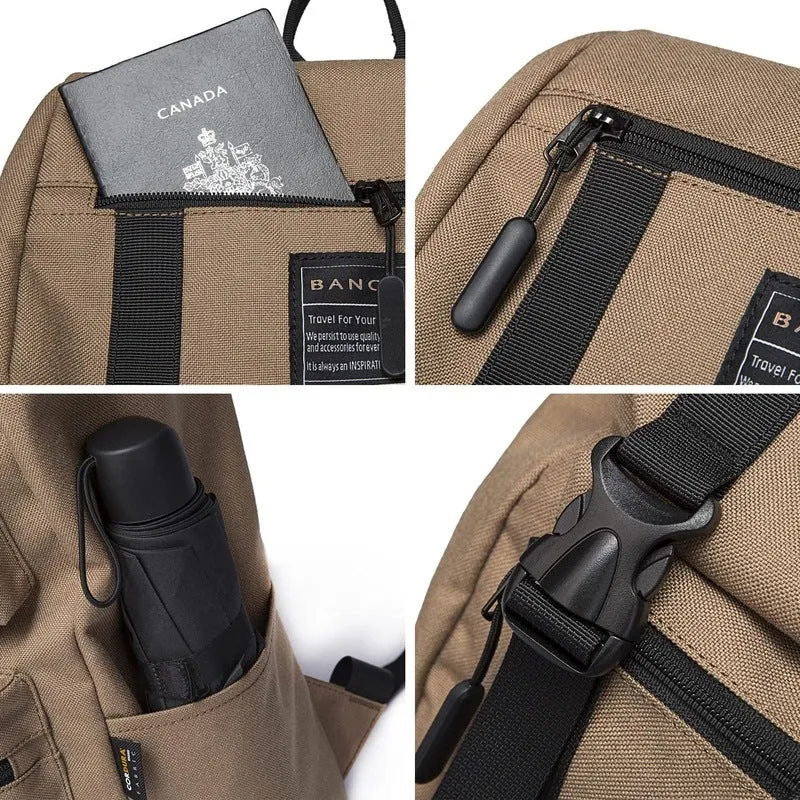 THE CLOWNFISH Water Resistant Laptop Backpack | 15.6" | Khaki