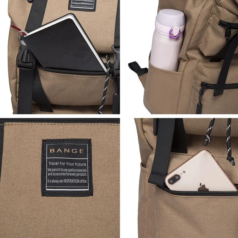 THE CLOWNFISH Water Resistant Laptop Backpack | 15.6" | Khaki
