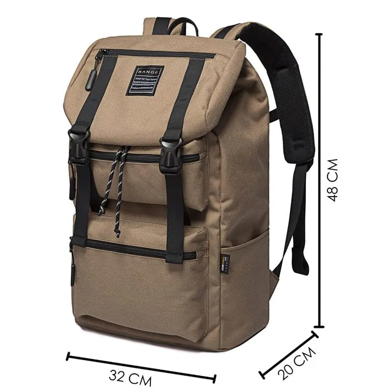 THE CLOWNFISH Water Resistant Laptop Backpack | 15.6" | Khaki
