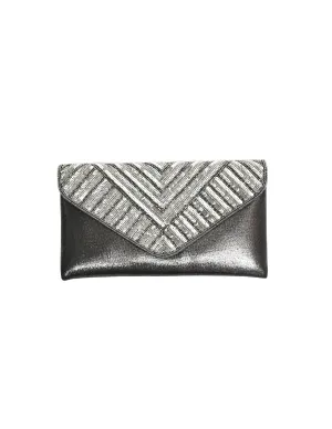 The Metallic Grey Clutch