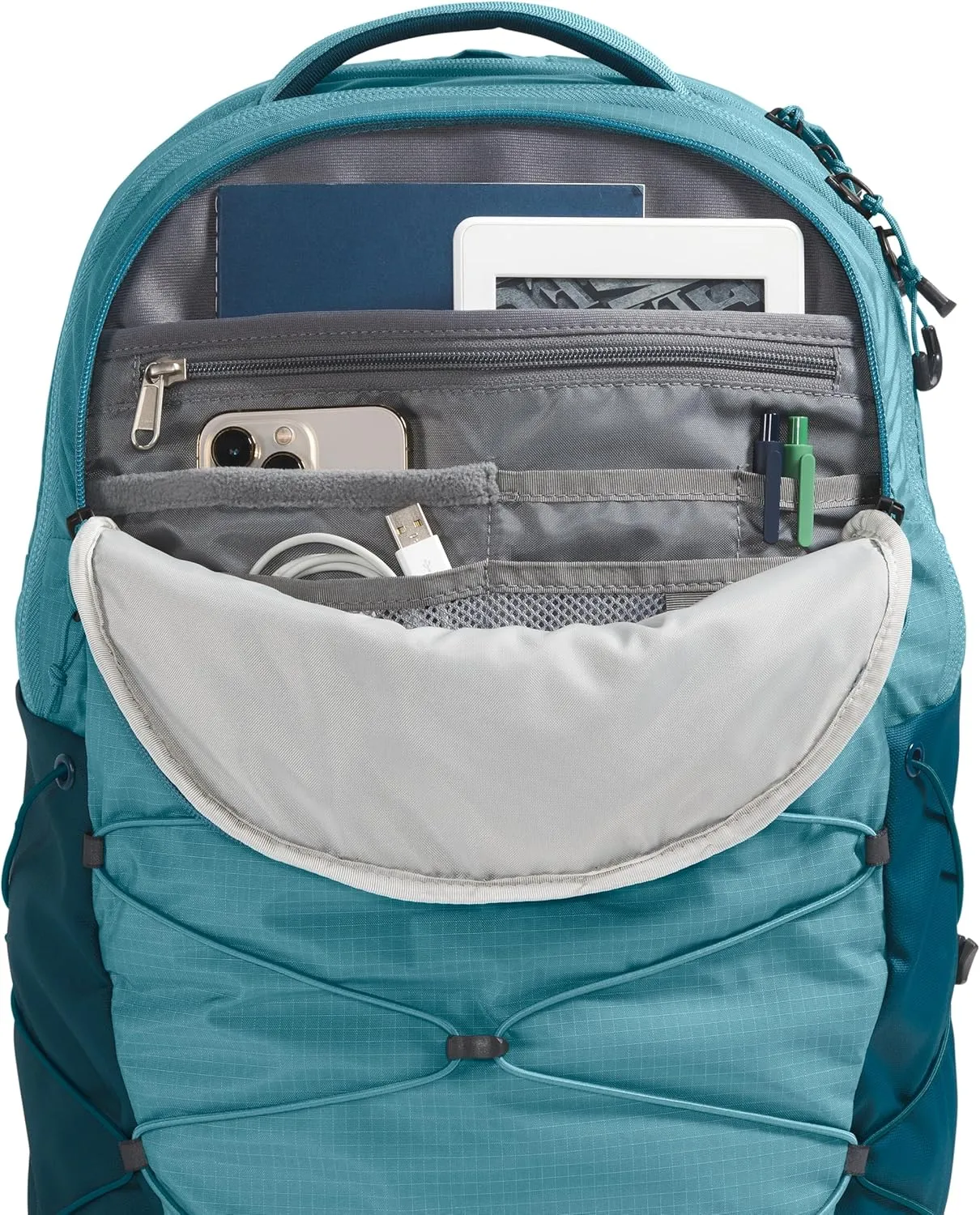 THE NORTH FACE Women's Borealis Commuter Laptop Backpack, Algae Blue/Midnight Petrol, One Size
