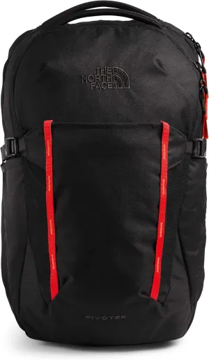 THE NORTH FACE Women's Pivoter Everyday Laptop Backpack, Tnf Black/Flare, One Size