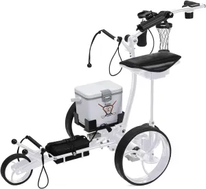 The Pro Wireless Remote Control Electric Golf Cart, Built-in 6 Pack Cooler, Seat, USB Port and Holders, 12V Lithium Battery Lasts 27 Holes
