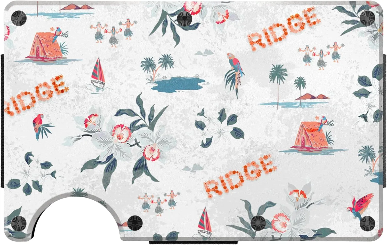 The Ridge Wallets for Men - Slim Minimalist Wallet For Men, Front Pocket, RFID - Card Holder Wallet - Aloha