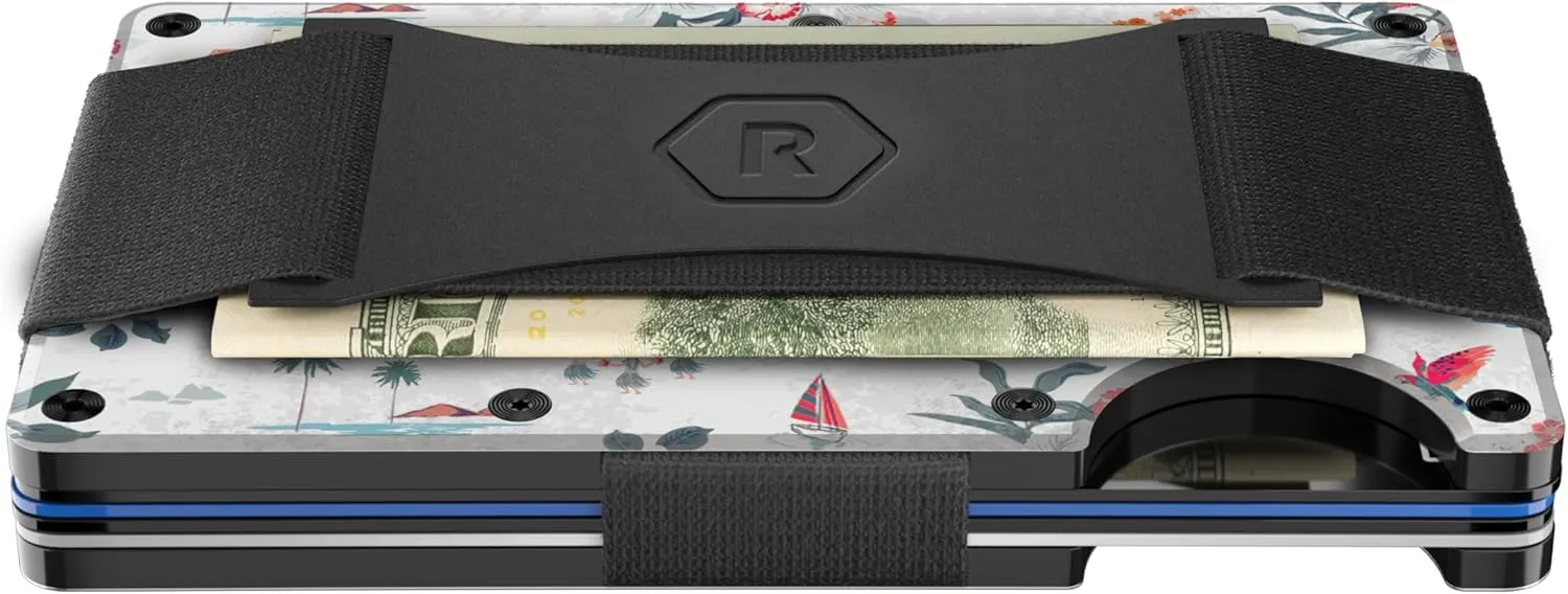 The Ridge Wallets for Men - Slim Minimalist Wallet For Men, Front Pocket, RFID - Card Holder Wallet - Aloha