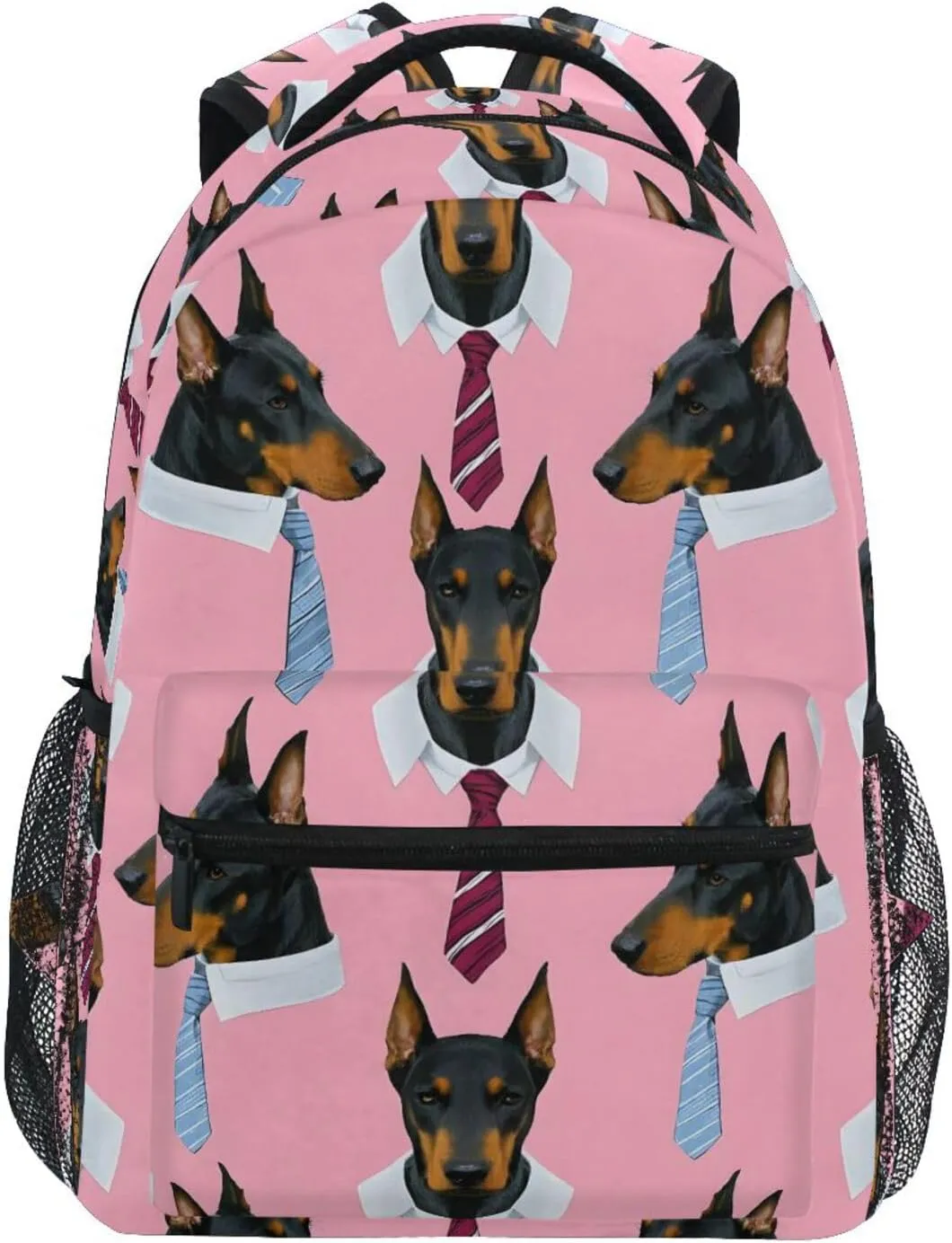 Tie German Shepherd Dogs Backpack 3rd 4th 5th Grade School Bookbag Travel Laptop Daypack Bag Purse for Boys Girls Teens