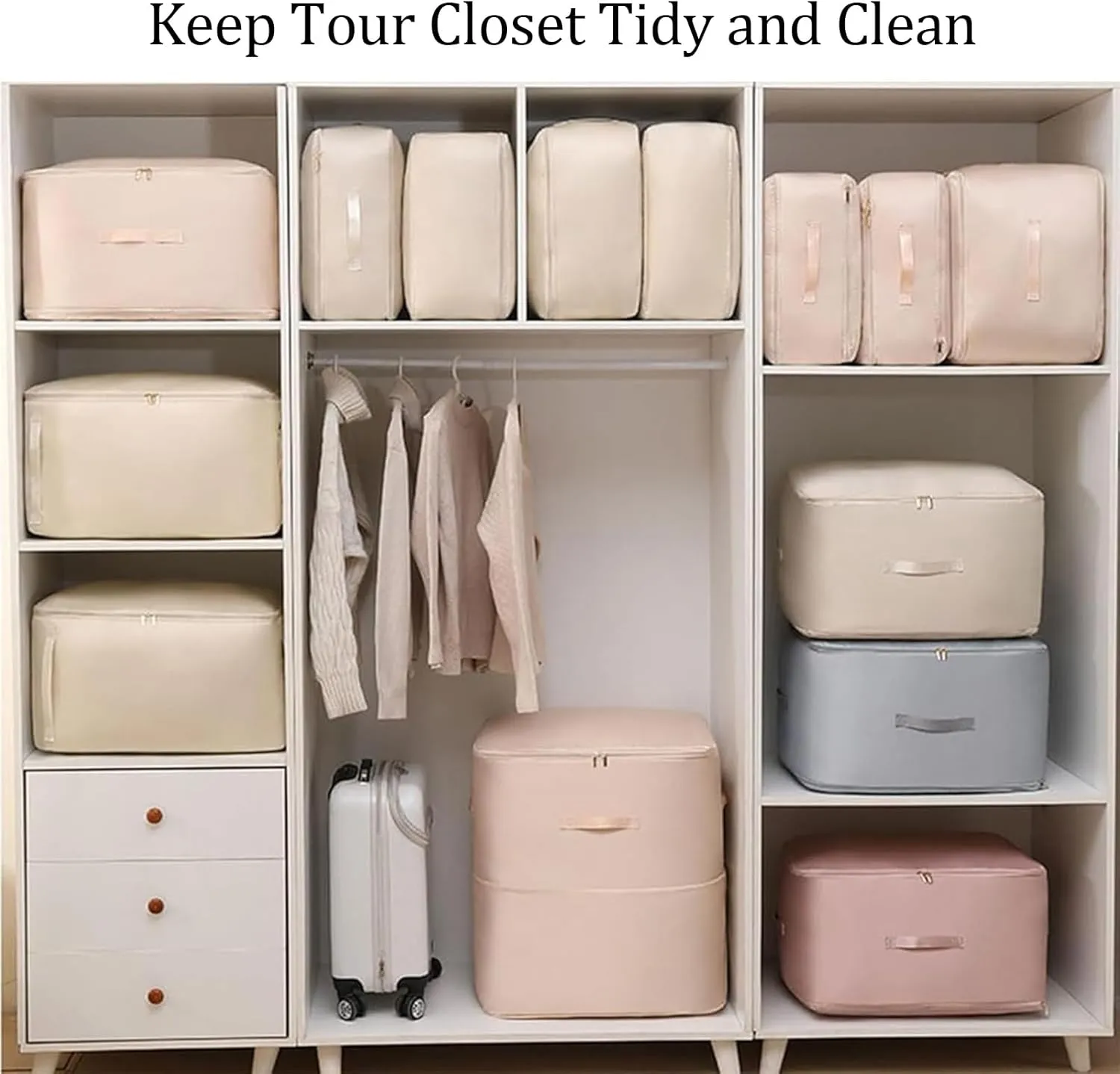 TIGARI Ultra Space Saving Self Compression Organizer, Compression Storage Bags for Bedding, Compression Packing Cubes for Comforters, Duvet, Blankets, Storage and Organization Moving Bags
