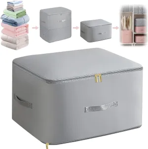 TIGARI Ultra Space Saving Self Compression Organizer, Compression Storage Bags for Bedding, Compression Packing Cubes for Comforters, Duvet, Blankets, Storage and Organization Moving Bags