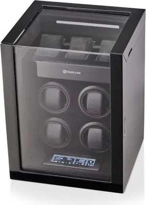 TIMECUBE Watch Winder for 4 Watches with 15 Winding Programs and 3 Watch Storage Slots