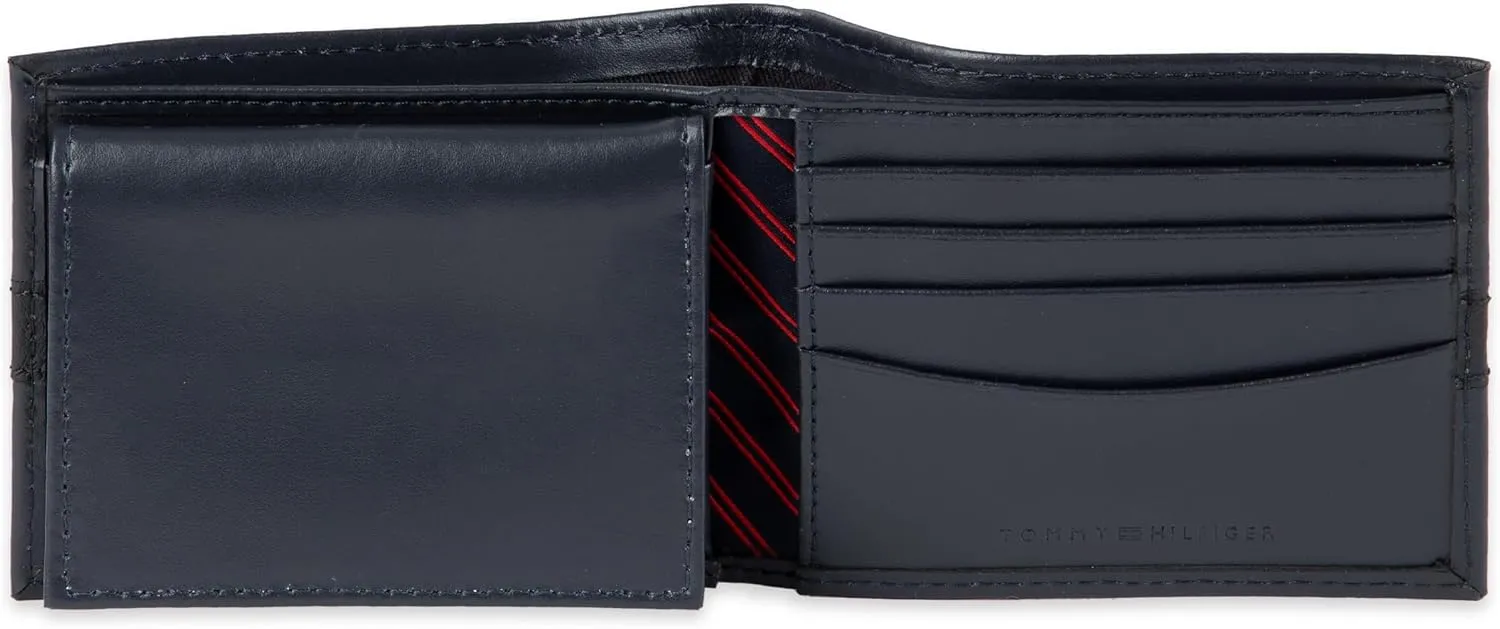 Tommy Hilfiger Men's Classic Bifold Wallet with ID Window and Multiple Card Slots