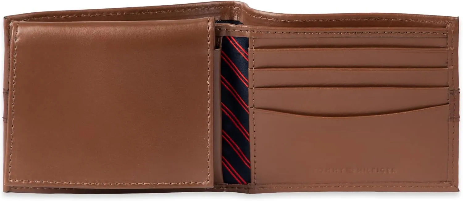 Tommy Hilfiger Men's Classic Bifold Wallet with ID Window and Multiple Card Slots