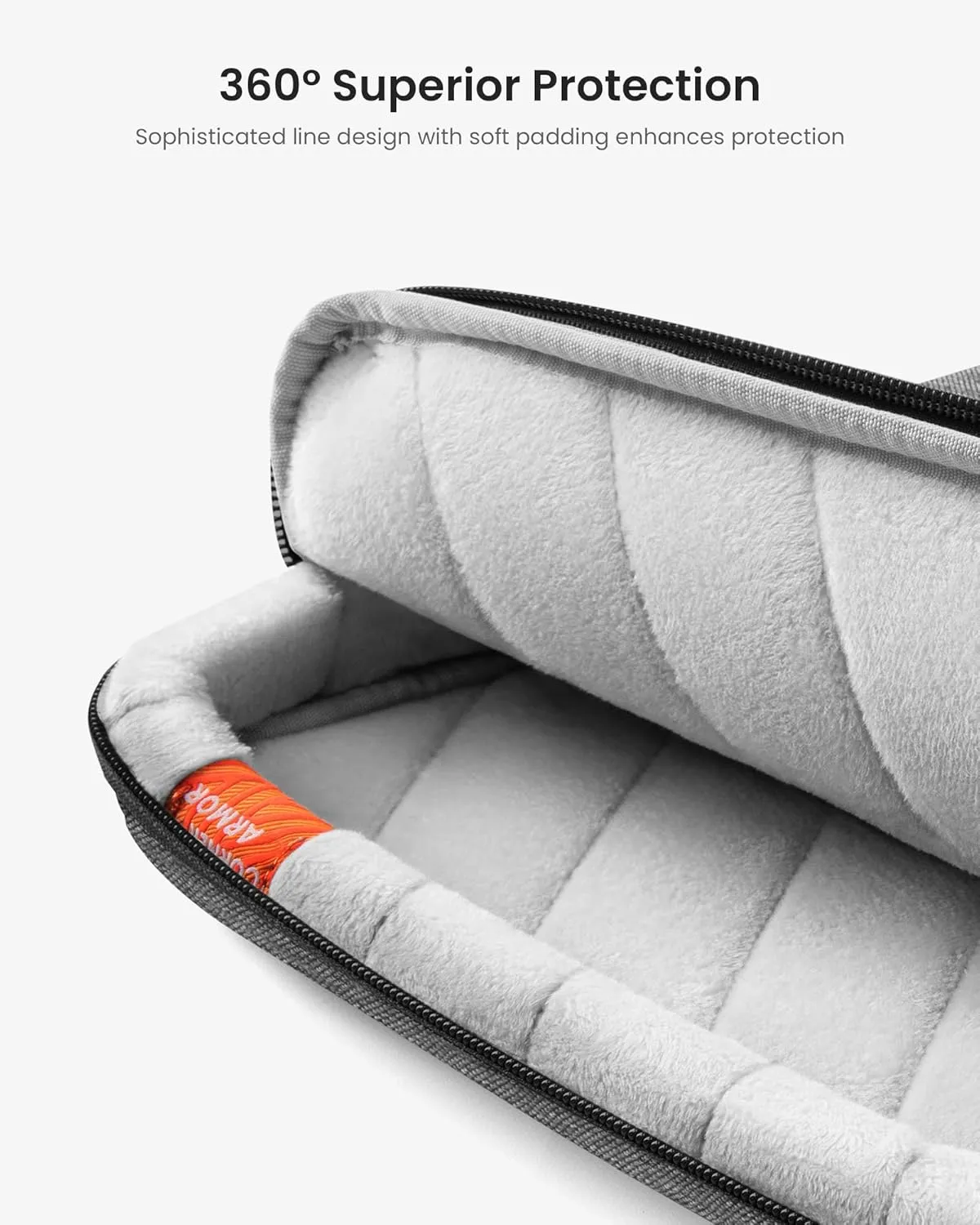 tomtoc 360 Protective Laptop Sleeve for 14-inch MacBook Pro M4/M3/M2/M1 Pro/Max A2918 A2992 A2779 A2442 2024-2021, 13.5-14.4 Inch Surface Laptop 6/5/Studio 2/1, Water-Resistant Carrying Case