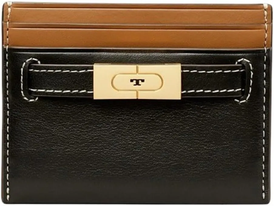 Tory Burch Slim Credit Card Case (Black/Brown)