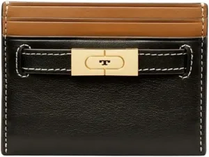 Tory Burch Slim Credit Card Case (Black/Brown)
