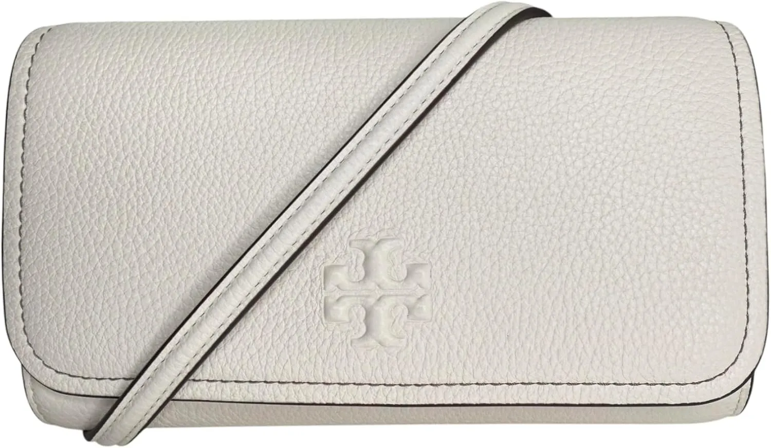 Tory Burch Womens 146467 Thea Pebbled Leather With Gold-tone Hardware Crossbody Bag With Flat Wallet