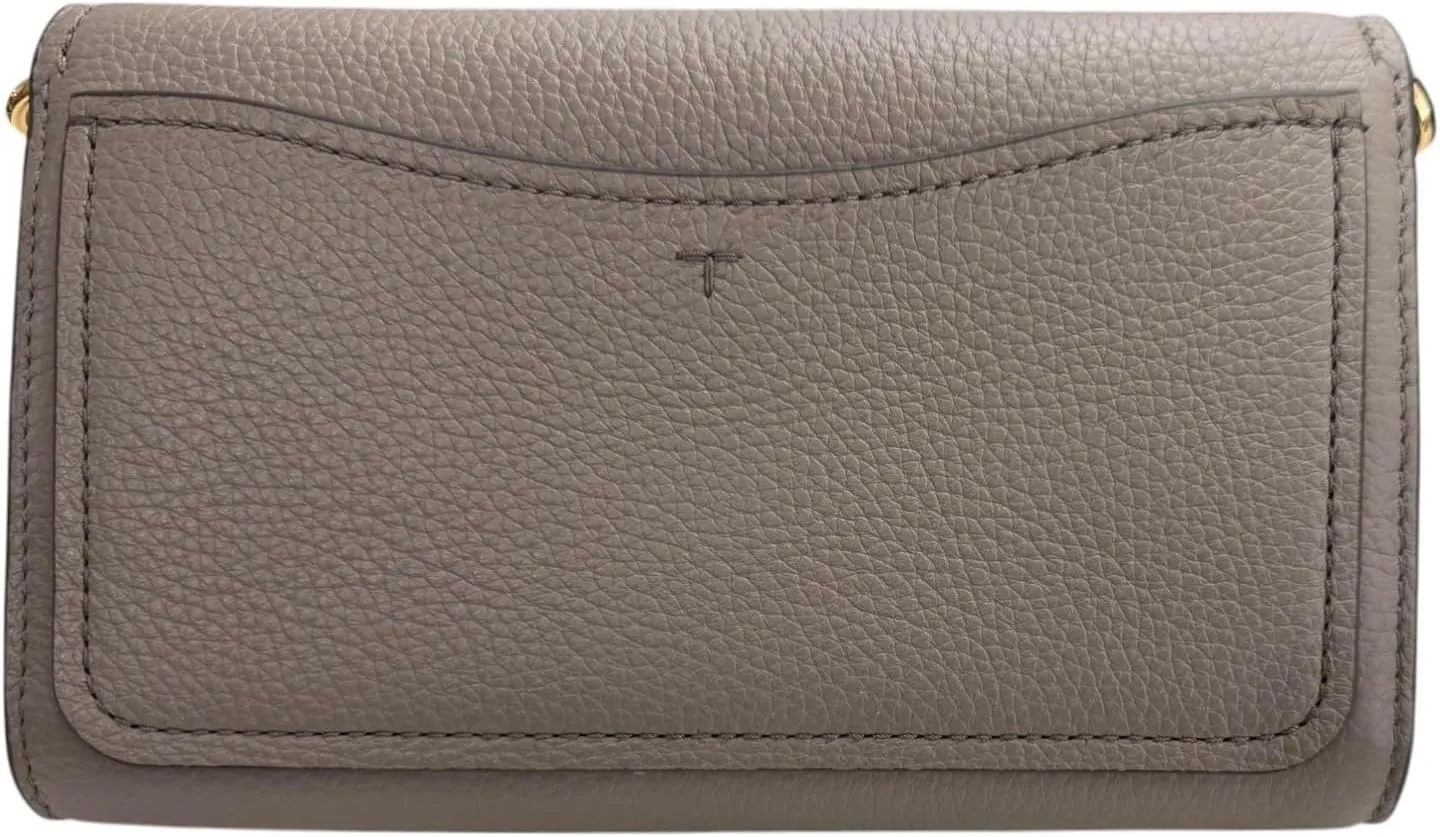 Tory Burch Womens 146467 Thea Pebbled Leather With Gold-tone Hardware Crossbody Bag With Flat Wallet