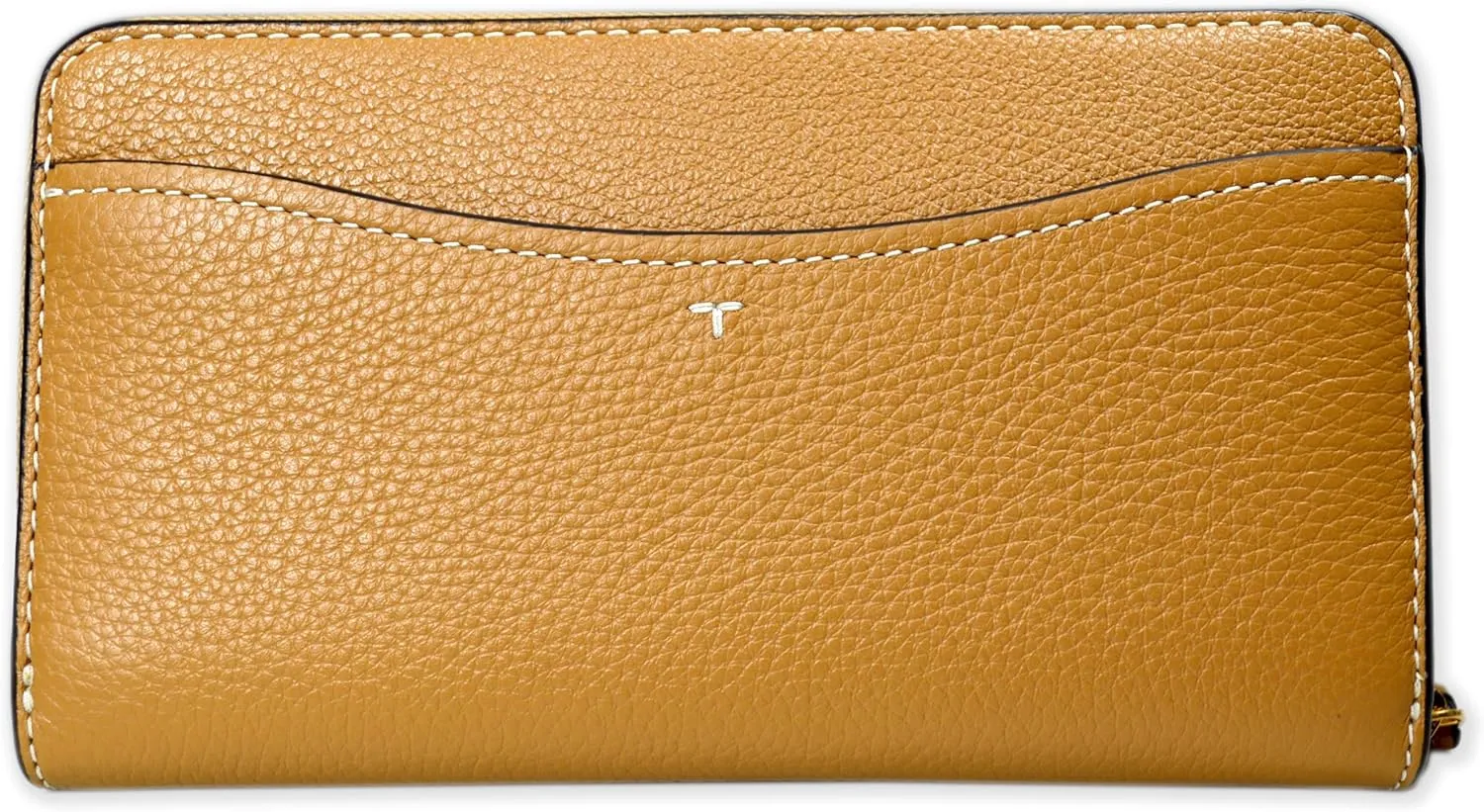 Tory Burch Womens 146471 Pebble Leather Thea Zip Around Continental Wallet With ID Card Case, (Tiramisu Brown)