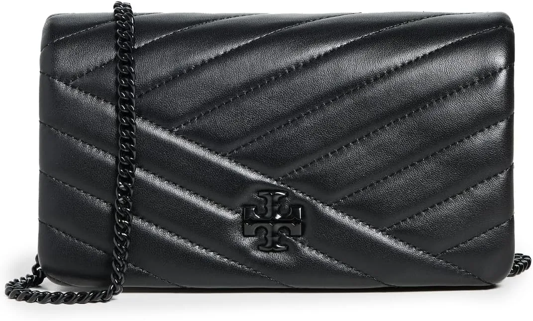 Tory Burch Women's Kira Chevron Powder Coated Chain Wallet
