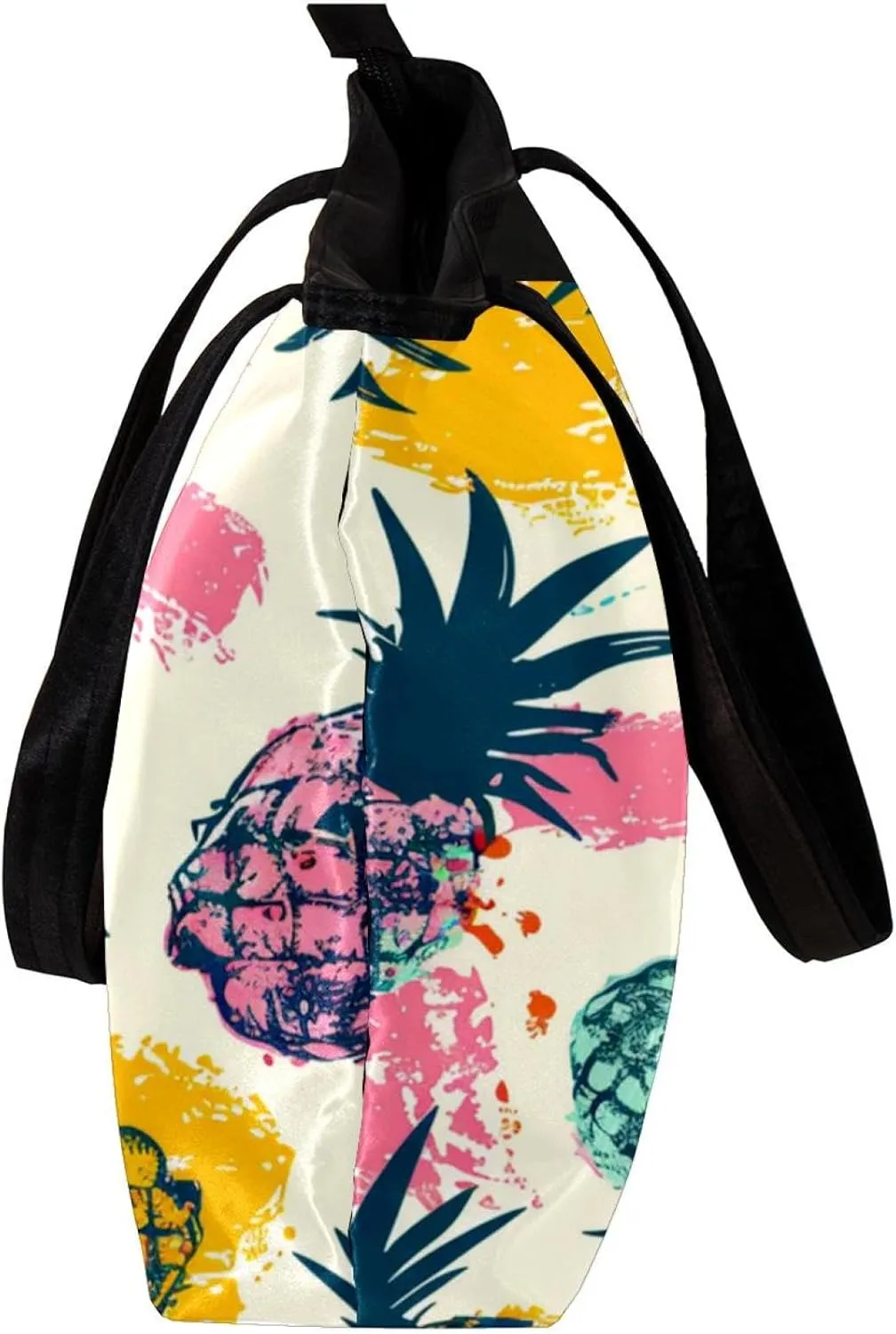 Tote Bag for Women, Large Tote Bag, Tote Bag with Zipper, Tropical Pineapple Plam Leaves, Womens Tote Bags for Work