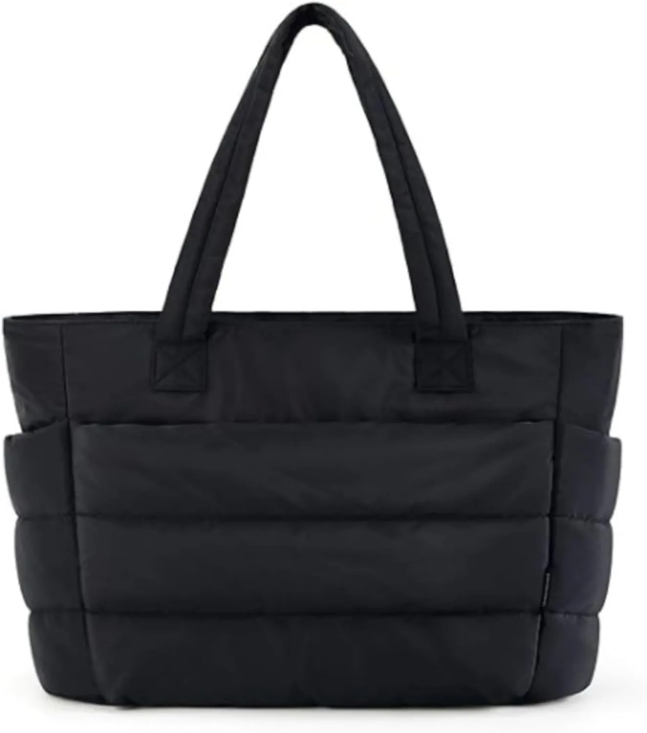 Tote Bag for Women, Lightweight Puffy with Compartments, Large Quilted Travel, Work, Sport
