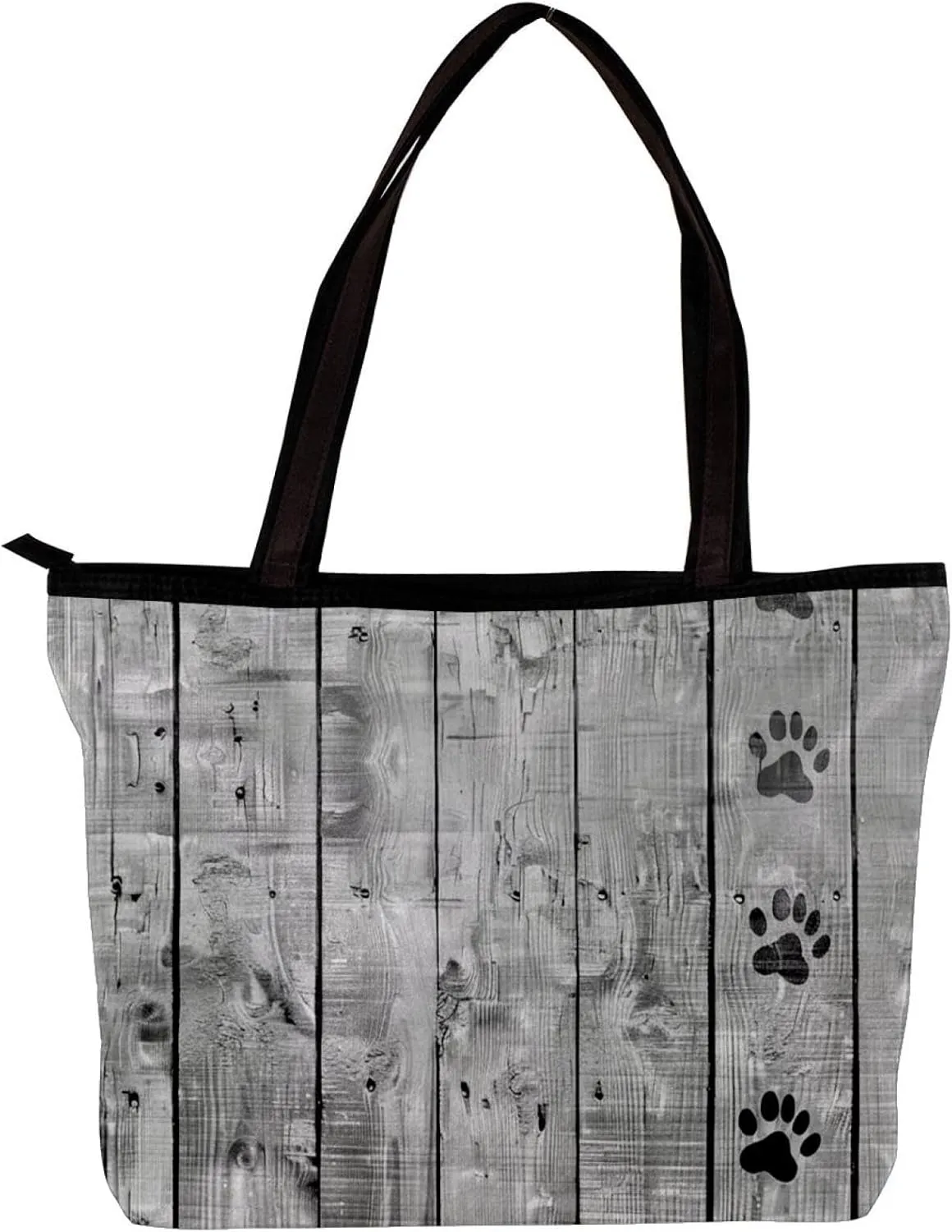 Tote Bag, Large Tote Bag, Women's Tote Handbags, Plank Paw Print Animal, Tote Bags Women