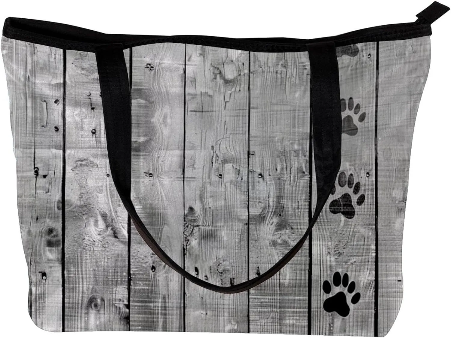 Tote Bag, Large Tote Bag, Women's Tote Handbags, Plank Paw Print Animal, Tote Bags Women