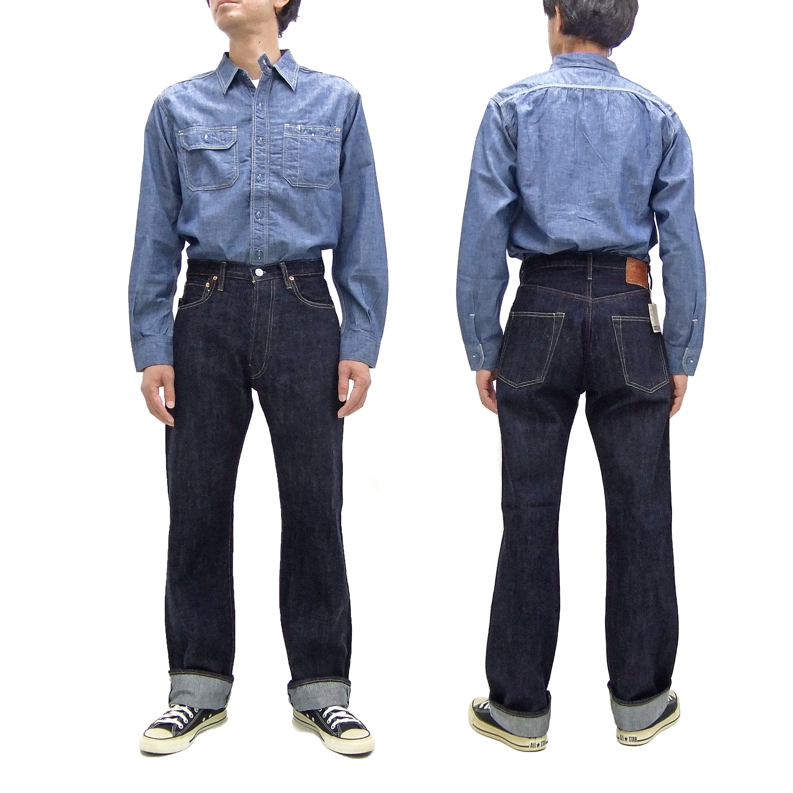TOYS McCOY Jeans TMP2304 Men's Classic Relaxed Straight Fit One-Washed 13.5 oz. Deep Indigo Denim Pants Lot 675XX