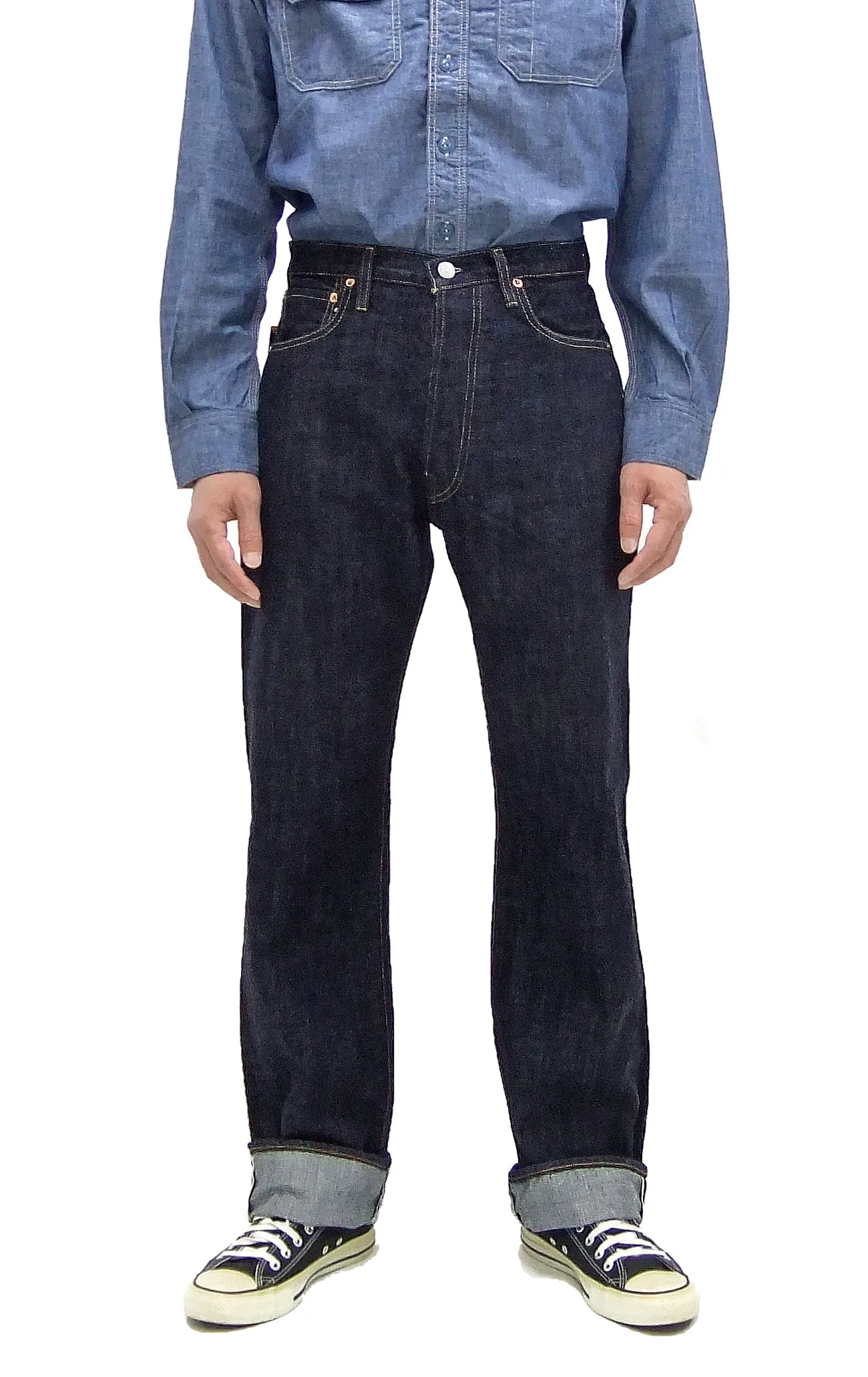 TOYS McCOY Jeans TMP2304 Men's Classic Relaxed Straight Fit One-Washed 13.5 oz. Deep Indigo Denim Pants Lot 675XX